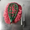 Escoba de plástico con cerdas largas y mango largo para hogar, patio, fábrica, carretera, saneamiento exterior, barrer hojas caídas, polvo, escoba de bolsa tejida