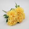 Simulación Flor de Peonía de 5 cabezas grandes Vestido para el hogar flor falsa accesorios para sesión de boda flor de seda Ramo de Peonías Chinas al por mayor