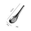 Cuchara de Acero Inoxidable 304 para Uso Doméstico, Cuchara para Sopa de Alta Calidad, Cuchara Grande de Fondo Plano para Hotel, Cuchara para Postre, Vajilla Estilo Chino