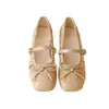 Sapatos Mary Jane Respiráveis de Malha Plana Estilo Francês para Mulheres, Verão 2026 Novos Sandálias Macias de Noite com Laço Sapatos de Malha