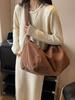 Nuevo bolso bandolera de pana de gran capacidad estilo ins japonés para mujer, bolsa de viaje de corta distancia, casual, combinable con todo, bolso de almohada para el hombro
