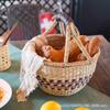 Cesta Tejida a Mano de Algas Marinas de Vietnam Elementos Africanos Estilo Ins Decoración Compras Picnic Cesta Portátil Cesta de Almacenamiento de Escritorio
