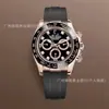 Comercio Electrónico Transfronterizo Popular Daytona Tres Ojos Seis Pines Reloj Mecánico Cronógrafo Multifunción Luminoso Acero Inoxidable Correa Calendario
