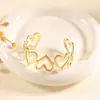 Pulsera Amplia de Acero Inoxidable para Mujer Tamaño Ajustable Exagerada Sensación de Alta Gama Pulsera Abierta Dorada Personalizable