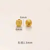 Fuerte retención de color accesorios dorados accesorios para joyería DIY cuentas doradas antiguas cuentas sueltas pulsera hecha a mano pulsera tejida con cuentas