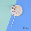 Tarjeta de decoración para pastel de cumpleaños, inserto Feliz cumpleaños pequeña hada conejito diosa decoración de pastel inserto