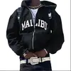 Moletom de Fleece 2026 com Zíper Completo, Design Gratuito, Processamento Gratuito, Transferência Térmica 2D, Padrões de Letras Impressos em 3D