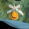 Colgante de coche de rodaja de naranja grande flor seca decoración colgante de coche colgante de pared sensación de ambiente pensando en las cosas decoración colgante de coche naranja