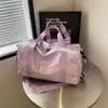 Nueva Bolsa Deportiva Personalizada con Láser para Fitness, Bolsa de Viaje Portátil de Gran Capacidad, Separación de Seco y Húmedo, Se Puede Usar como Bolsa de Equipaje con Ruedas