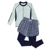 Traje de baño para niños Niños Traje de baño de dos piezas Niños Pantalón de manga larga 2025 Nuevo Niños y adolescentes medianos y grandes Ropa de protección solar