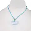 Venta Directa de Fábrica Colgante de Calabaza Piedra Ojo de Gato Colgante de Sello Color Champaña Hebilla de Paz Azul Hielo Accesorios Rosas Colgante de Jade