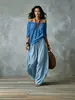 2026 Nuevo Conjunto Casual de Pantalones Largos Anchos de Moda Off-Shoulder con Bloques de Color de Amazon