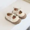 Novos Sapatos de Bebê Menina Outono 2026 com Solado Macio para Criança Pequena com Laço Sapatos de Princesa