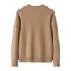 Suéter de Punto de Lana Redondo de 14 Pinos Bordado de Gato Decorativo Cardigan Top para Mujer Cachemir Suave y Ceroso Casual Simple