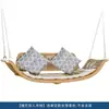 Silla Mecedora Colgante Casual para Balcón de Villa Silla Mecedora de Ratán para Terraza Jardín Silla Colgante de Ratán para Hotel al Aire Libre B&B Celebridad de Internet