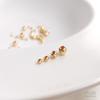 Cuentas Doradas Conservadoras del Color Cuentas de Flor Corte Cruzado Rellenas de Oro de 14K Cuentas Redondas DIY Hecho a Mano Pulsera de Cuerda Collar Joyería Cuentas Espaciadoras de Joyería Cuentas Sueltas