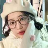 Celebridad de Internet Gafas Planas Marrones Marco Liso Gafas para Mujer Ultraligeras Antiluz Azul Marco de Miopía de Gama Alta para Hombre