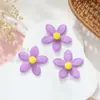 Nuevos Accesorios de Flor de Cinco Pétalos de Algodón Flor de Tela Morada Accesorios para el Cabello de Niños Flor Creativa para Sombrero Flor para Zapatos