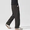 Pantalones casuales de lana de alta gama para hombre, nuevo estilo otoño e invierno 2026, pantalones deportivos holgados de pierna recta con caída, venta al por mayor para hombre