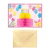 Novo cartão de aniversário 3D em favo de mel, cartão de felicitações 3D criativo, presente de aniversário 3D em formato de bolo em favo de mel, cartão postal com espaço para mensagem