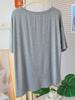 Camiseta Suave de Modal con Mangas Cortas Irregulares para Mujer, Verano, Delgada, Holgada, Abertura Lateral, Ropa para Yoga y Danza