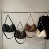 Bolso de Hombro Suave Retro de Gran Capacidad para Mujer 2025 Otoño Moda Tendencia Bolso Cruzado de Hombro para Viajes Cortos