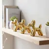 Ornamento Criativo de Cão Balão de Cerâmica Galvanizada Estilo Europeu e Americano, Entrada de Luxo Leve, Sala de Estar, Aparador, Decoração de Casa