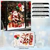 Pegatinas navideñas para ventana, pegatinas electrostáticas para cristal sin adhesivo, Santa Claus de dibujos animados, casa de nieve, renos decoraciones para ventana, pegatinas transfronterizas festivas