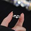 Anillo Mariposa Trenzado Torcido de Plata Esterlina S925 para Mujer Diseño Abierto Anillo Corazón Diseño Nicho Lujo Accesible de Alta Gama