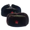 Gorro Lei Feng, Gorro de Algodón Cálido de Invierno, Unisex, Gorro de Algodón de Locomotora, Gorro Militar de Estrella de Cinco Puntas, Invierno, Azul, Gorro Militar