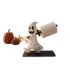 Portarrollos de papel decorativo creativo de madera pintada con temática de Halloween de dibujos animados para mesa de cocina, superventas transfronterizo