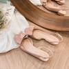 Sandalias Cerradas de Charol para Mujer, Nuevo Estilo Francés Verano 2026 Zapatos Planos Suaves de Punta Redonda con Lazo, Zapatos Planos Inspirados en Celebridades