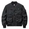 Chaqueta de Vuelo Juvenil para Hombre Estilo 2023 con Cuello Alto, Versátil para Primavera y Otoño, Chaqueta Casual Simple de Moda para Exteriores #