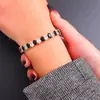 Europa y Estados Unidos pulsera de circón blanco de alta seguridad transfronteriza moda Joker ovalada pulsera de diamantes completos fabricantes de joyería al por mayor
