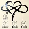 Produto Popular em Sites Independentes: Amor Eterno Coração Infinito Arte de Parede de Metal Presente Comercial para Parede
