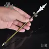 22cm Mito Negro Wukong Yang Xun Cuchillo de Tres Puntas y Doble Filo Arma Periférica Artesanía Totalmente Metálica Adornos Juguete Arma