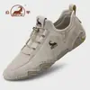 Zapatos de Hombre Sheep Primavera y Otoño Nuevos Zapatos Casuales de Piel Genuina para Hombre Zapatos Deportivos para Exteriores Versátiles de Suela Blanda para Hombre Modelos de Piel para Hombre
