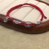 Pulsera de Plata Pura 999 ágata calcedonia hebilla de seguridad pulsera tejida año de nacimiento para hombres y mujeres cuerda roja fábrica de regalos ventas directas