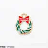 Colgante de Aleación Esmaltada Navideño Colgante de Gota Papá Noel Muñeco de Nieve Reno Colgante de Dibujos Animados Accesorios para Joyería DIY Pulsera Al Por Mayor