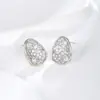 Pendientes Irregulares de Circonita de Plata de Ley 925 para Otoño e Invierno, Pendientes de Moda Elegantes, Pendientes de Lujo Ligero de Alta Gama para Mujer