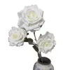 Flores artificiales, rosa Manta de 3 cabezas, para decoraciones de techo de salón de bodas, arreglos de pasillo, flores de seda y ambientación de escenas de hotel