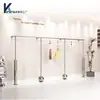 Arara de Parede de Aço Inoxidável para Loja de Roupas Femininas Prateleira de Exibição para Loja de Roupas Cabideiro para Sala de Transmissão ao Vivo