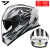 Casco de Motocicleta Certificado Dot para Hombres y Mujeres, Casco Integral Ad para Todas las Estaciones, Casco Cálido y Seguro con Certificación 3C