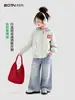 Ropa Infantil Pantalones para Niñas 2026 Primavera Nuevos Elegantes Casuales Holgados de Pierna Ancha para Niños Mayores Primavera y Otoño Jeans