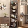 Rack de Armazenamento para Jogo de Chá em Madeira Maciça Estilo Chinês Organizador de Canto Pequeno de Parede com Múltiplas Camadas Sala de Estar Sala de Chá Vitrine