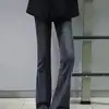 Jeans de Borde de Lana Micro-Lar para Mujer Otoño e Invierno Forrados de Polar Chica Gordita Cintura Alta Adelgazantes Forma de Pera Elásticos Pantalones de Herradura