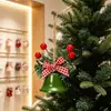 Festival de Natal Sino de Ferro Forjado Tocando Pingente Enfeites Acessórios de Decoração para Árvore de Natal Adereços Janela Decoração de Natal
