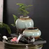 Tanque Ecológico, Piscicultura Antigua, Agua Corriente, Maceta de Cerámica, Cascada, Adornos de Agua Corriente, Accesorios de Filtración Circulante, Paisajismo de Jardín en Patio