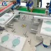 Haotian Pode Personalizar a Máquina de Serigrafia Giratória Automática Totalmente Automática Máquina de Serigrafia para Régua de Papelaria Máquina de Serigrafia Serigrafia