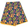 Generación en stock de tela africana de cera poliéster de doble cara tela estampada con patrón Kent tela africana tela de comercio exterior